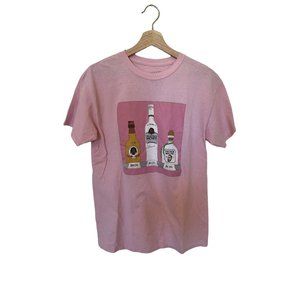 Somehoodlum Pink Short Sleeve Tshirt Women's Size Medium Rapper Alcohol T-Shirt